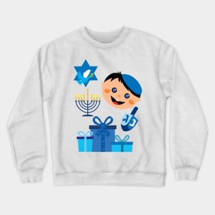 Cute Happy Hanukkah Crewneck Sweatshirt